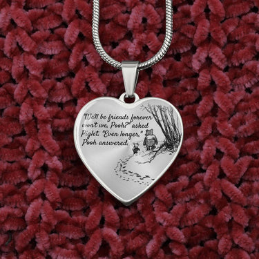Friends Forever Pooh Heart Necklace - Love You This Much